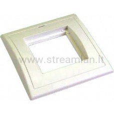 Лицевая рамка розеточная LANmark, 45x45, цвет: белый